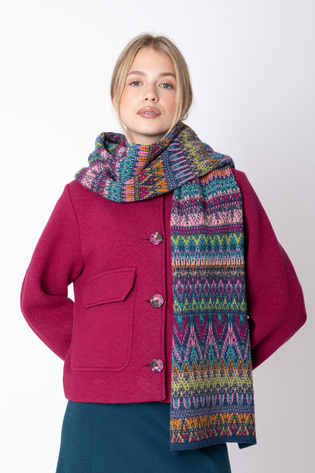 Knit Scarf Azulejo Wave