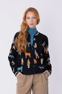 Knit Bomber Jacket Arctic Joy