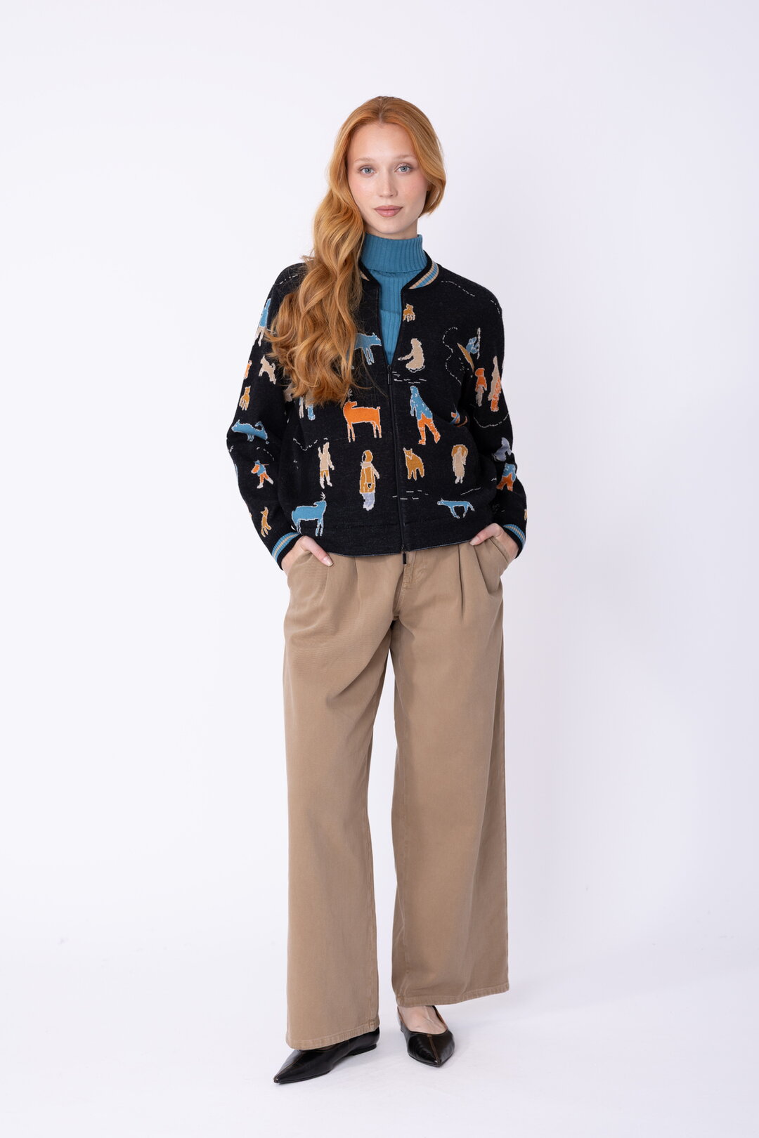Knit Bomber Jacket Arctic Joy