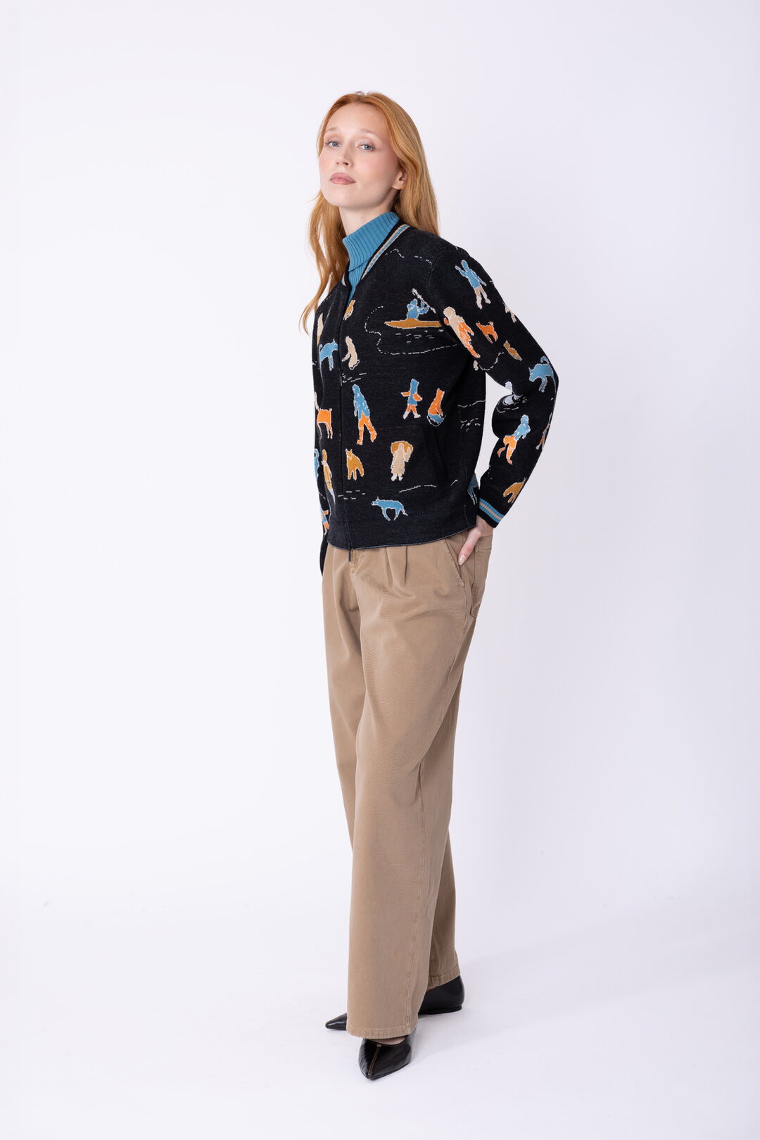 Knit Bomber Jacket Arctic Joy