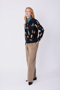 Knit Bomber Jacket Arctic Joy