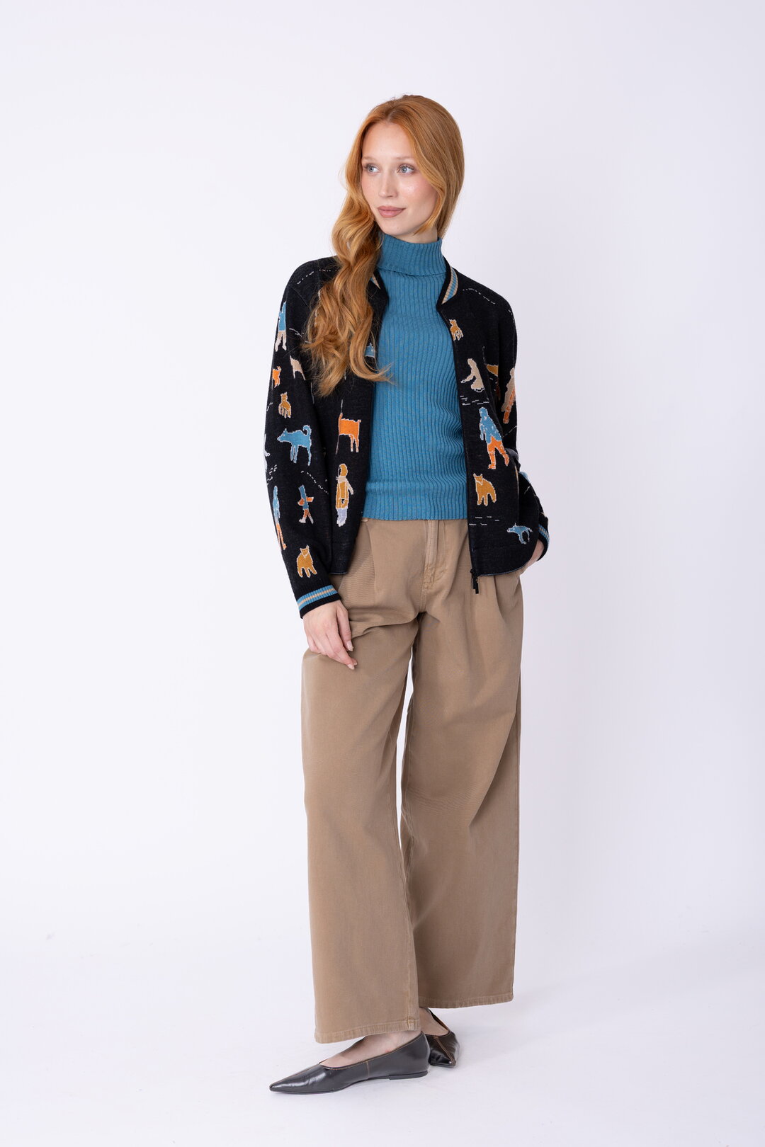 Knit Bomber Jacket Arctic Joy