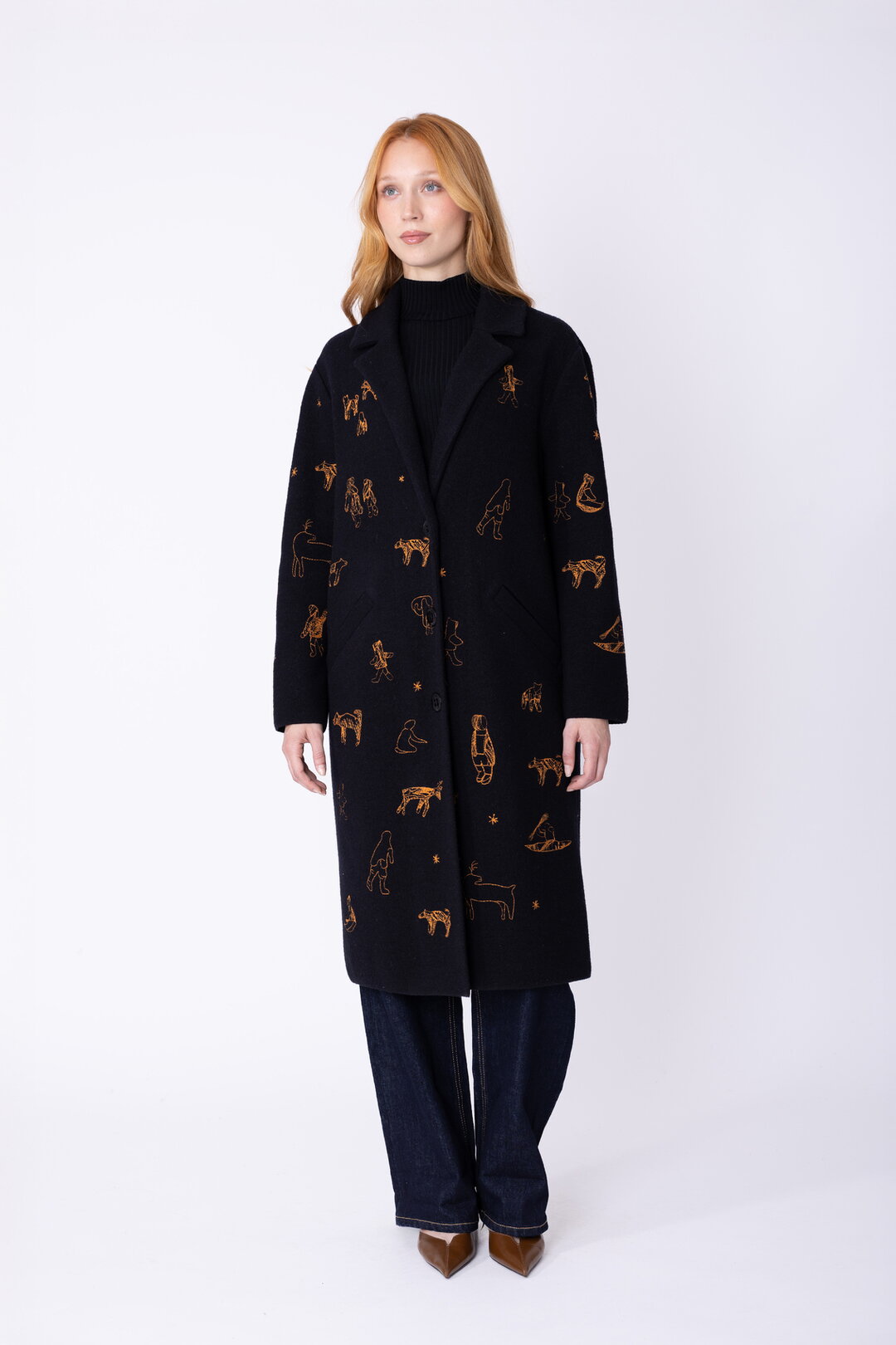 Gefilzter bestickter Mantel Arctic Joy
