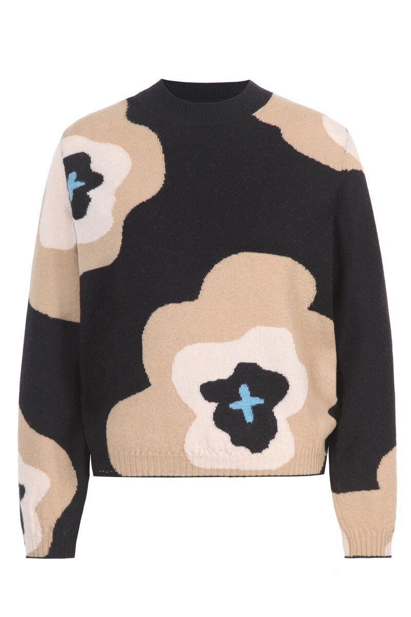 Wollpullover Imprint Bloom