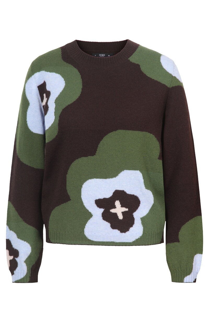 Wollpullover Imprint Bloom