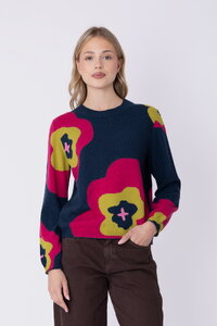 Wollpullover Imprint Bloom