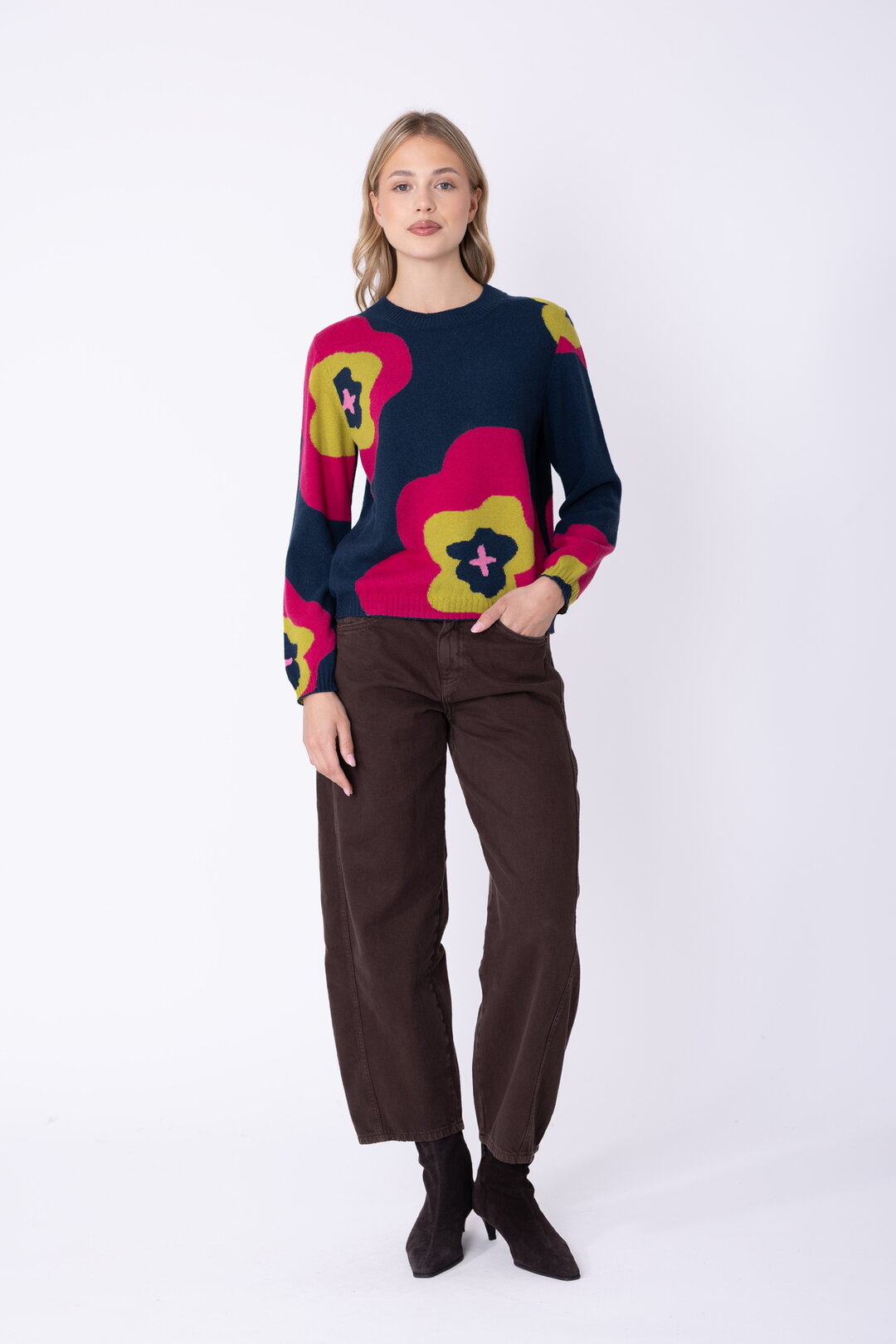 Wollpullover Imprint Bloom