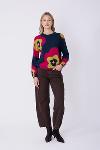 Wollpullover Imprint Bloom
