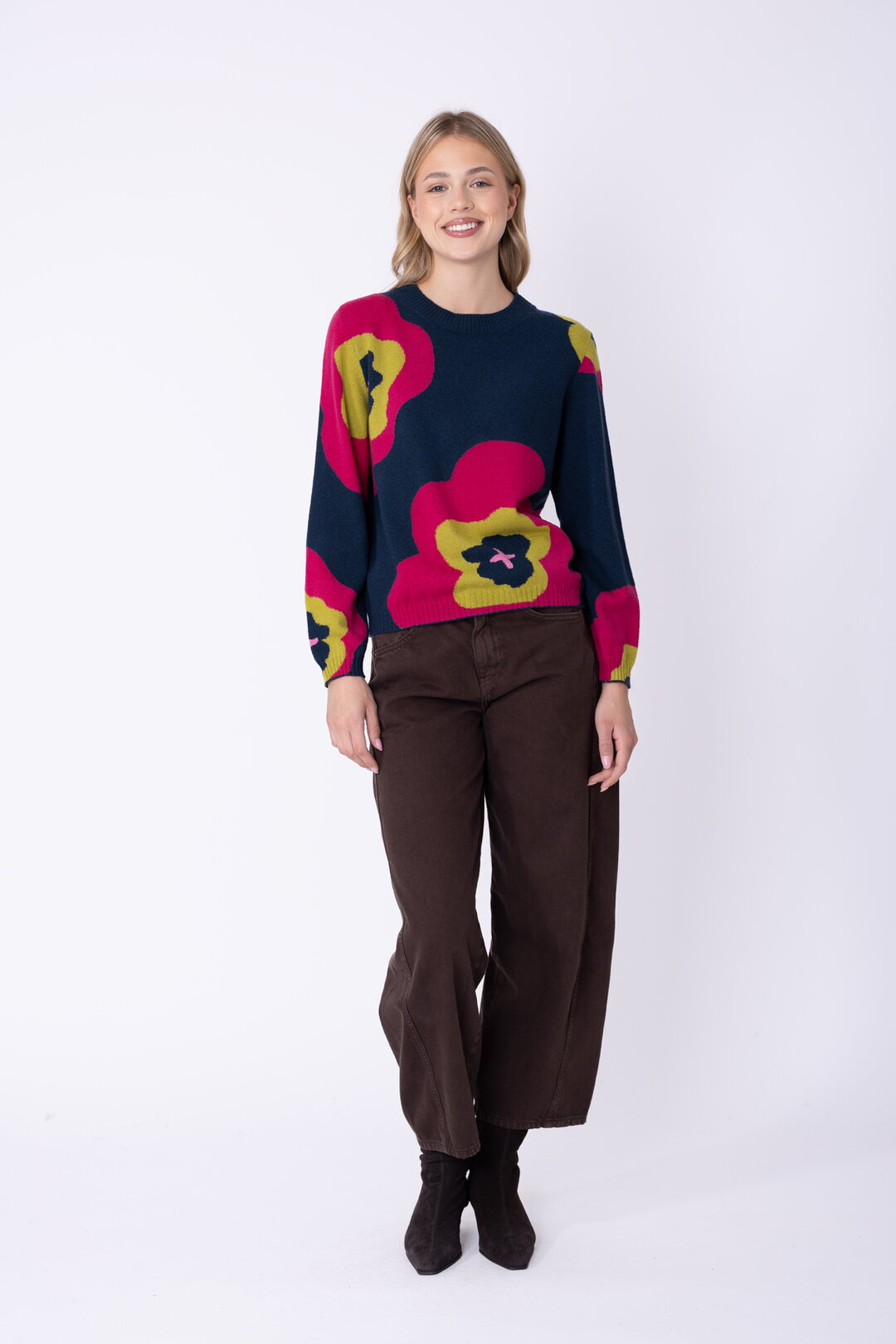Wollpullover Imprint Bloom