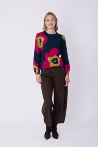 Wollpullover Imprint Bloom