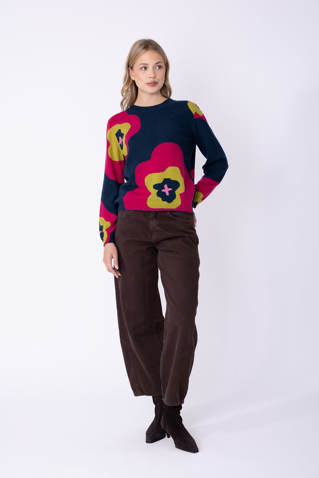 Wollpullover Imprint Bloom