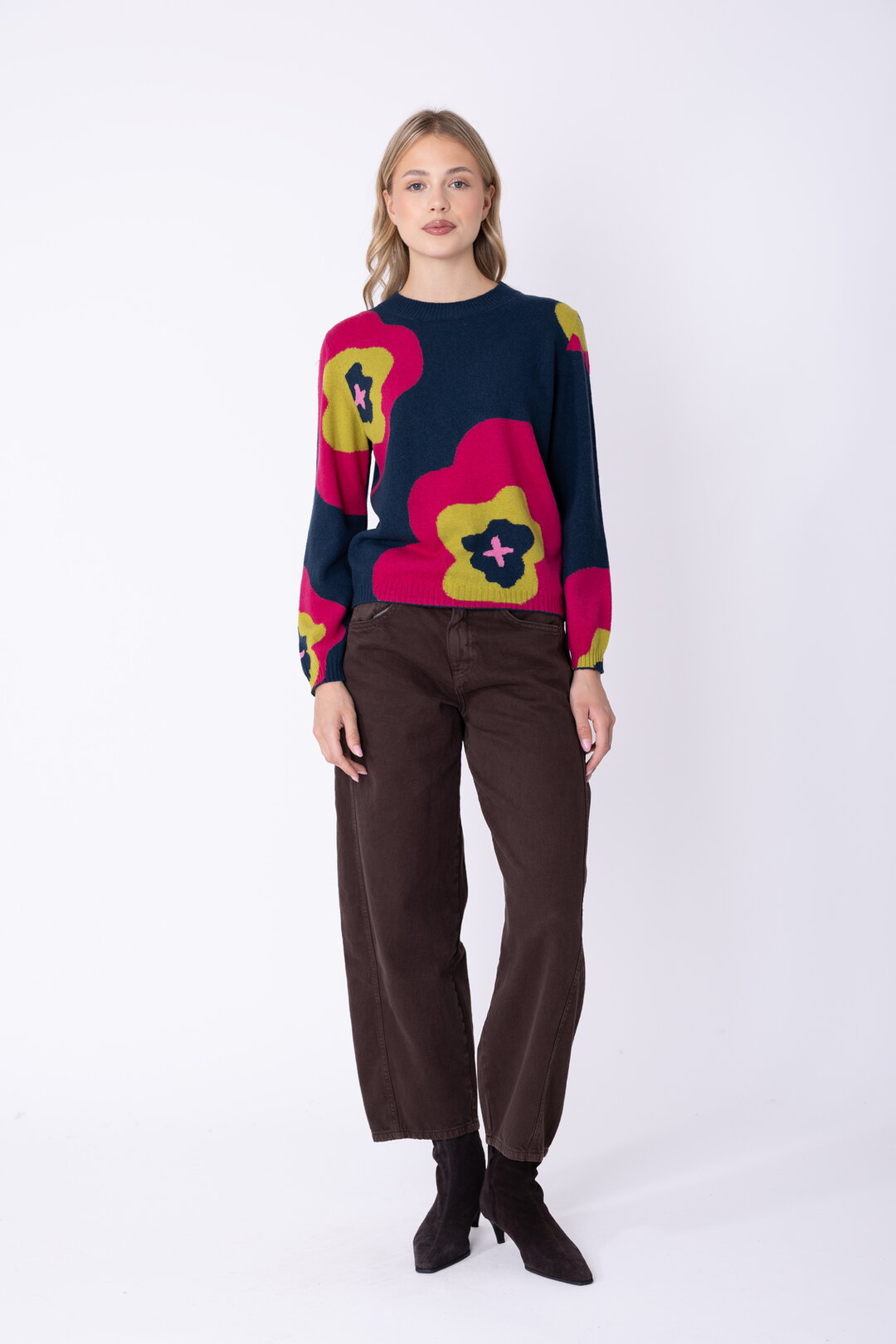 Wollpullover Imprint Bloom