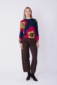 Wollpullover Imprint Bloom