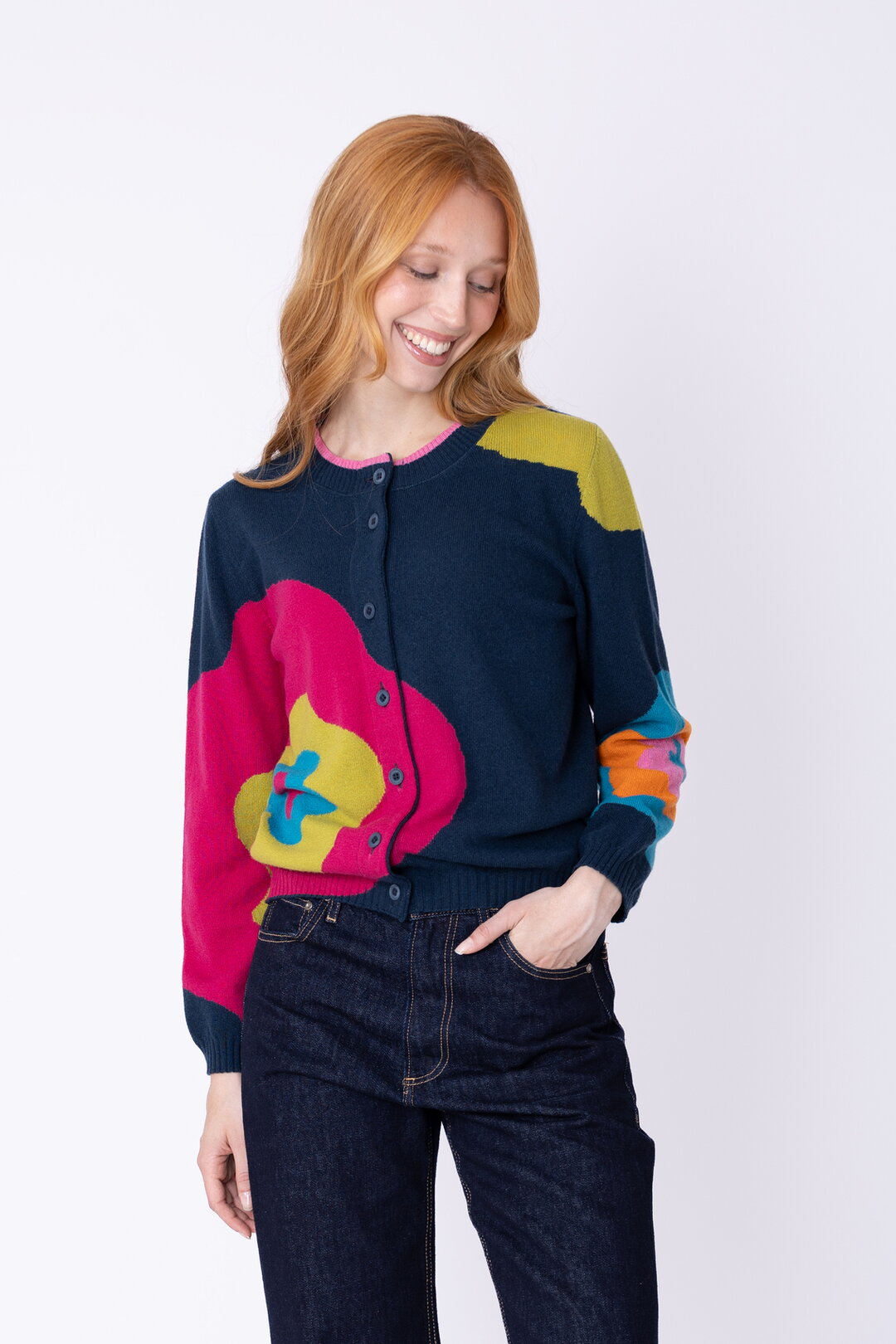 Cardigan Imprint Bloom