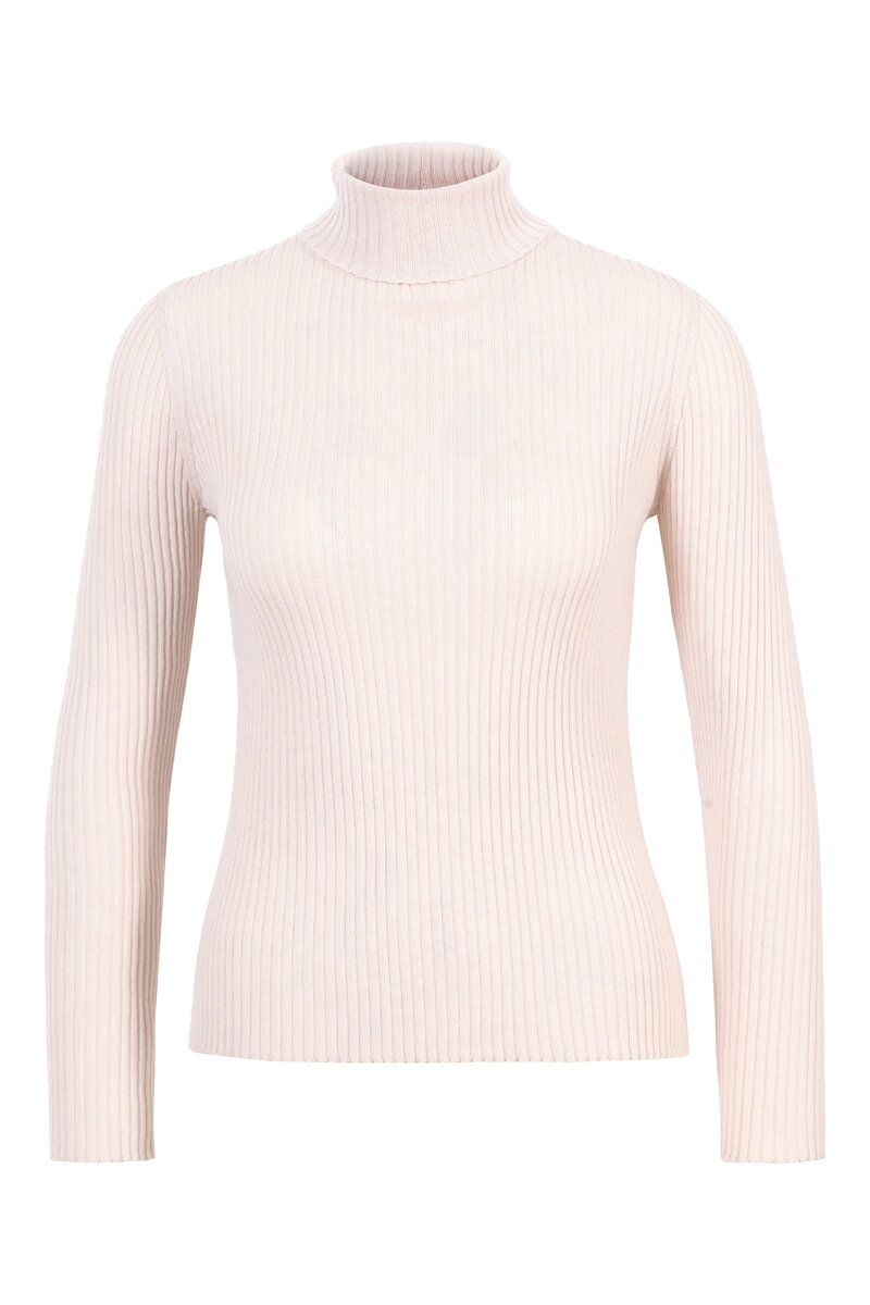 Merino-Ripp Rollkragenpullover