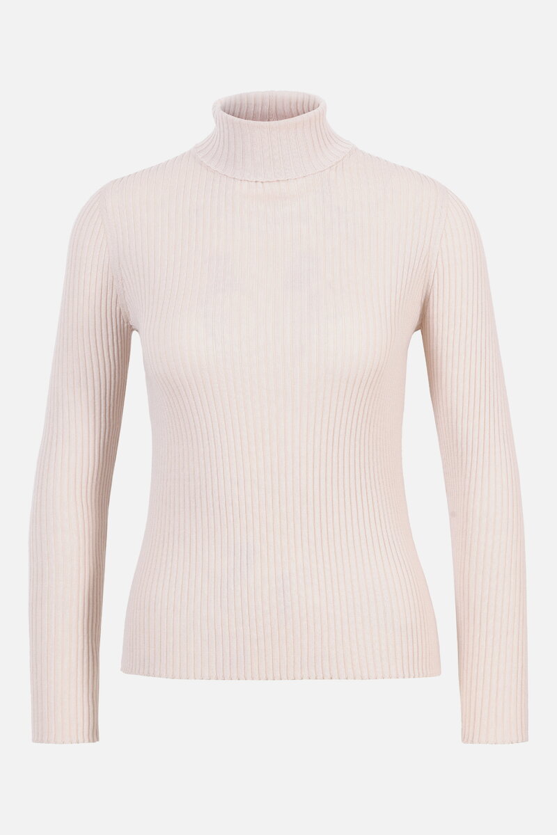 Merino-Ripp Rollkragenpullover