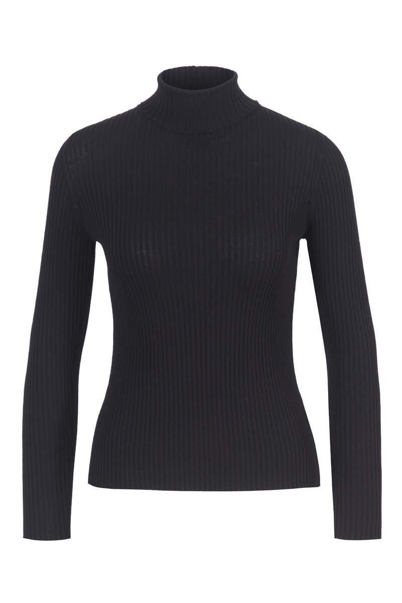 Merino-Ripp Rollkragenpullover