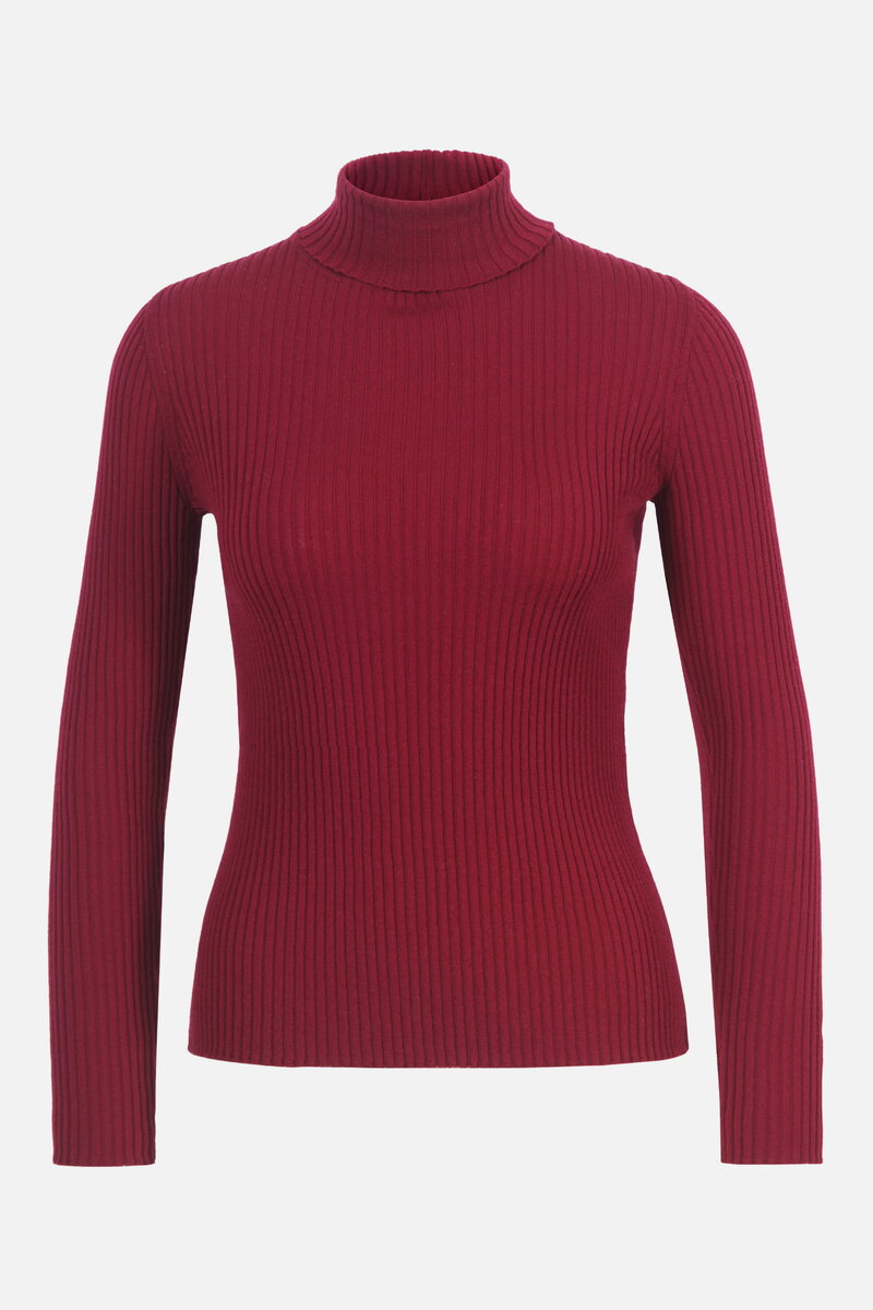 Merino-Ripp Rollkragenpullover