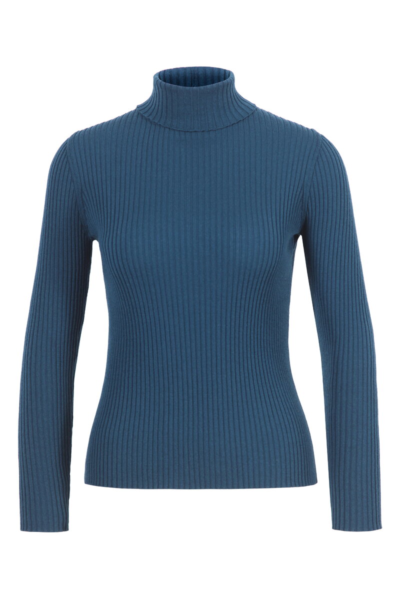 Merino-Ripp Rollkragenpullover