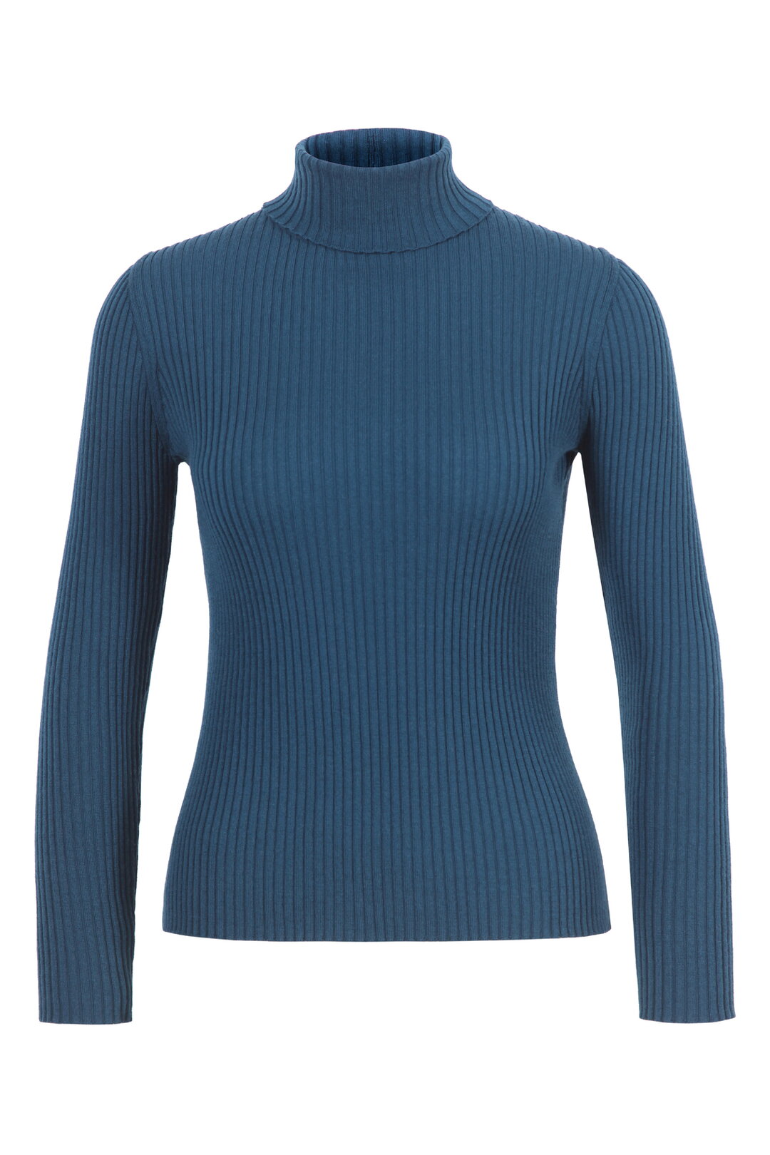 Merino-Ripp Rollkragenpullover