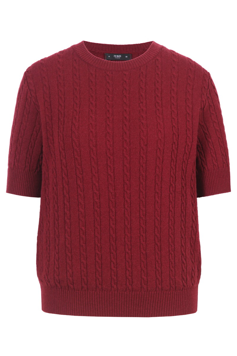 Short Sleeve Cable Pullover