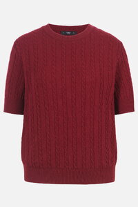 Kurzarm Zopfpullover