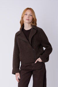 Strick-Bikerjacke
