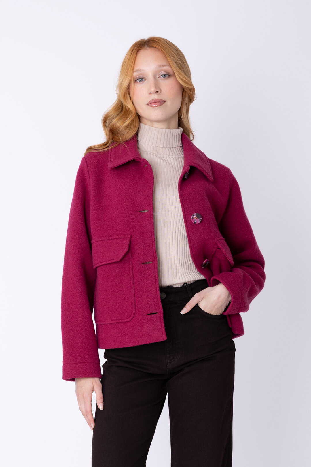 Merino-Wollfilz Hip Jacke