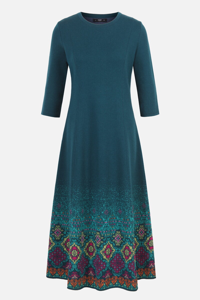 Knit Dress Azulejo Fade