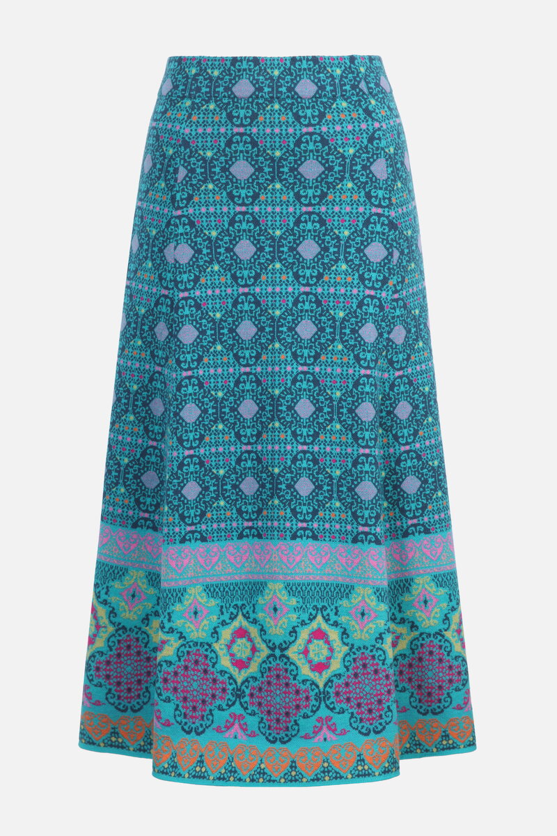 Azulejo A-Line Knit Skirt