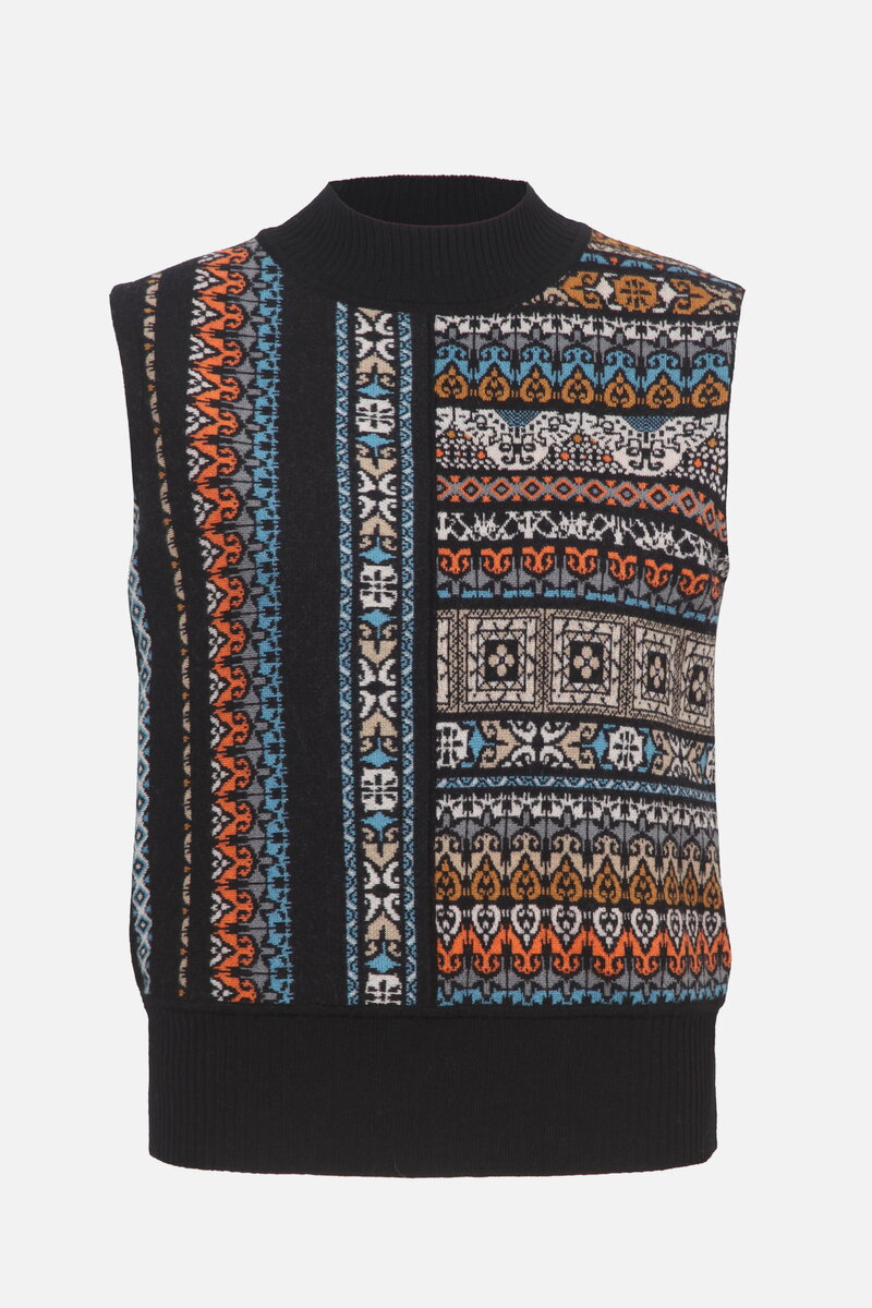 Knit Vest Azulejo