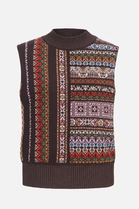 Knit Vest Azulejo