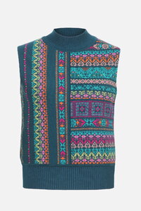 Knit Vest Azulejo