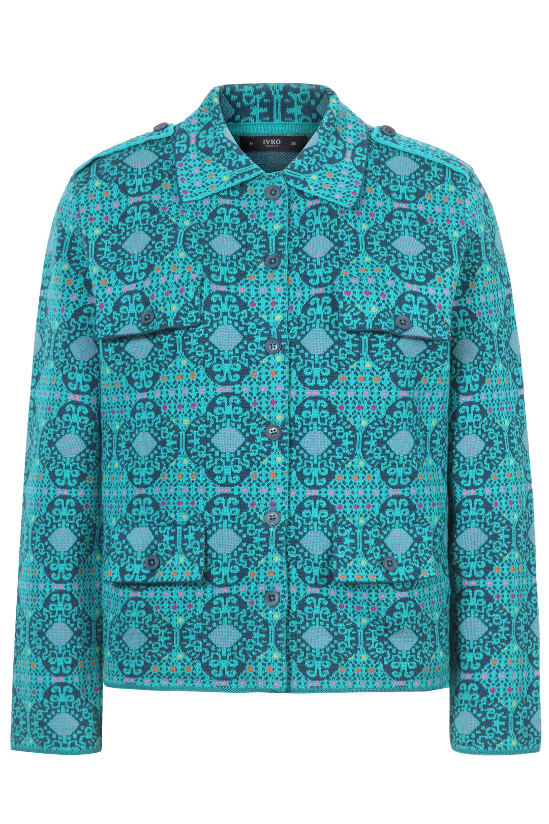 Strickjacke Azulejo Grid