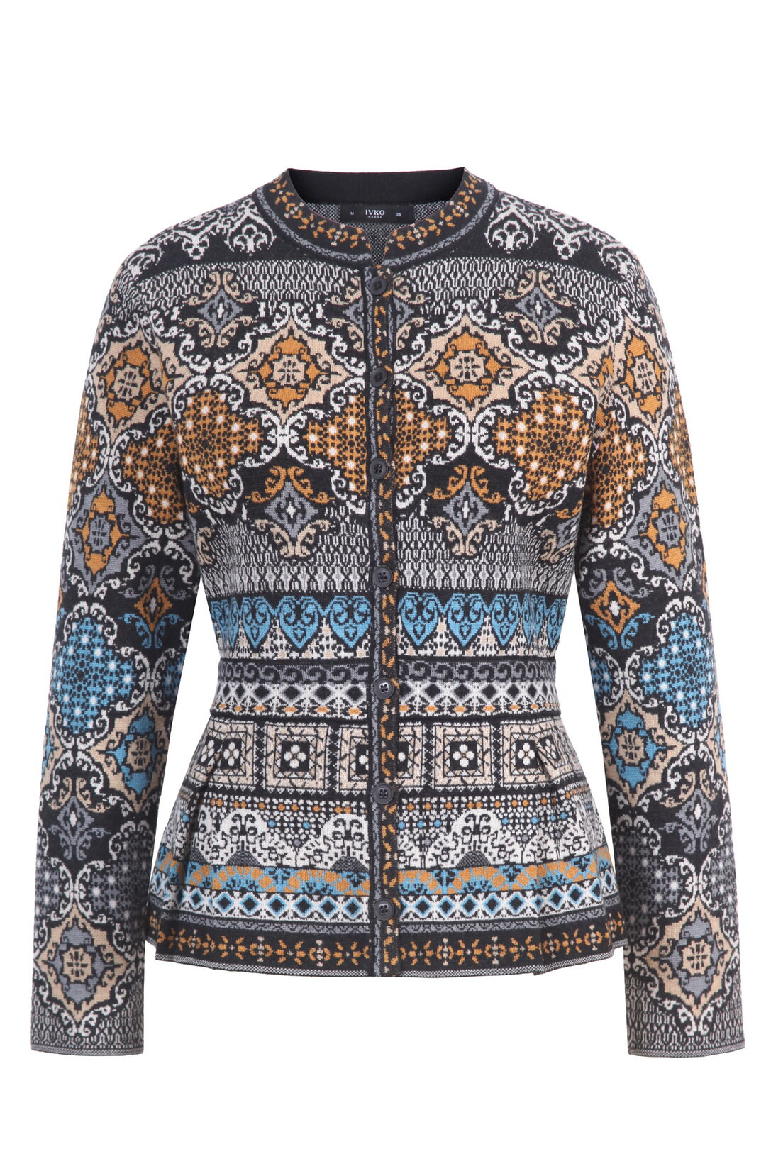 Peplum Strickjacke Azulejo