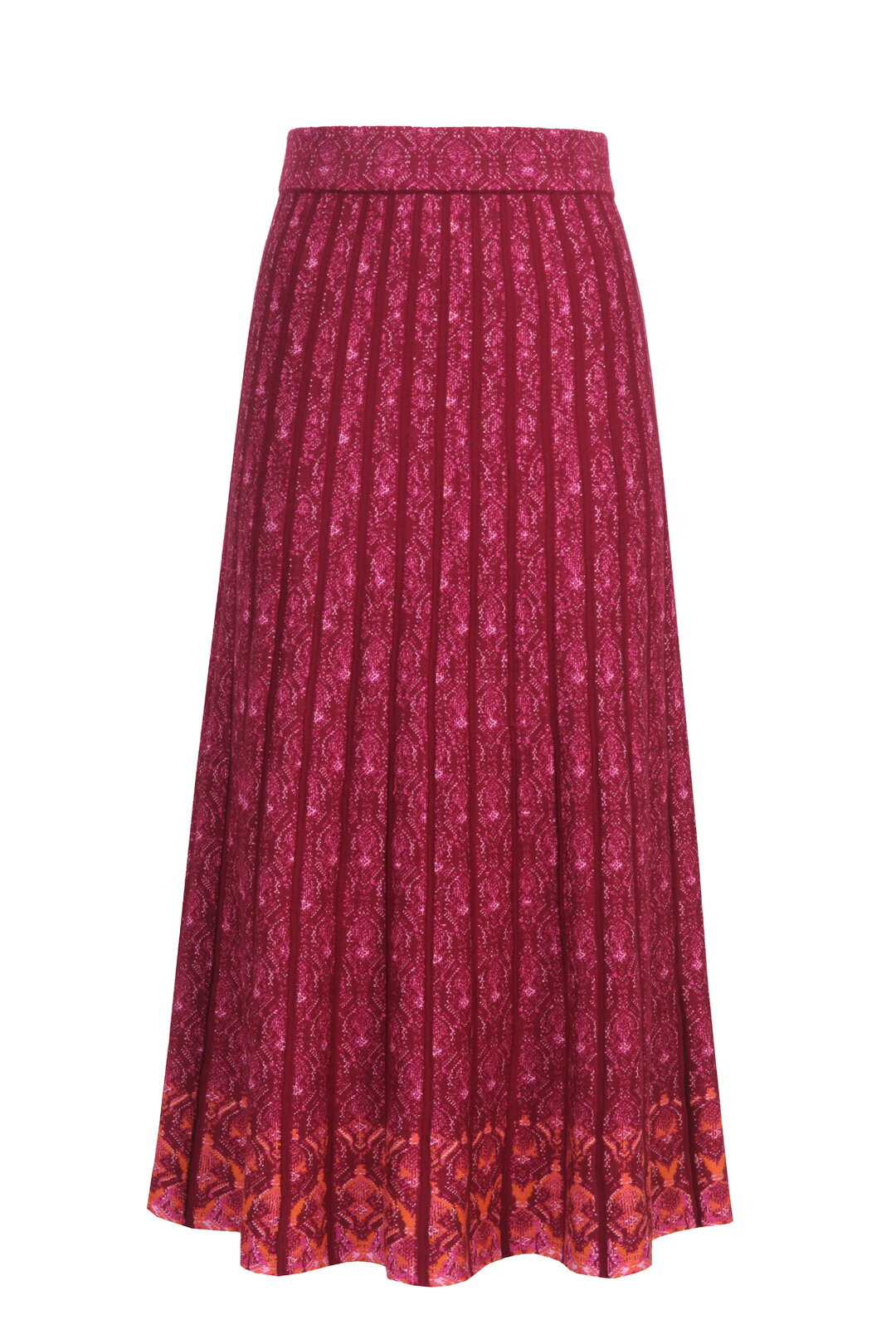 Pleated Knit Skirt Fika Floral