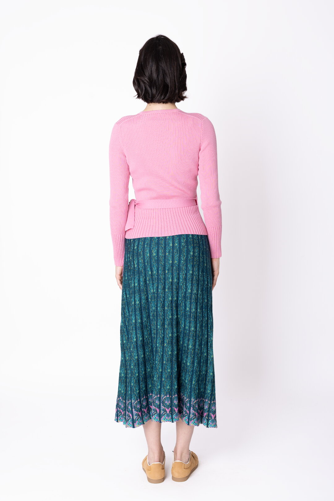 Pleated Knit Skirt Fika Floral