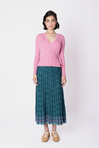 Pleated Knit Skirt Fika Floral