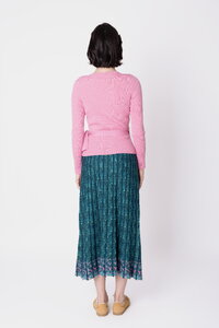 Pleated Knit Skirt Fika Floral
