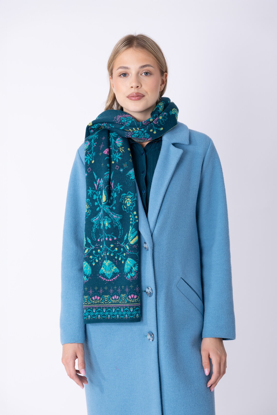 Strick Schal Fika Floral