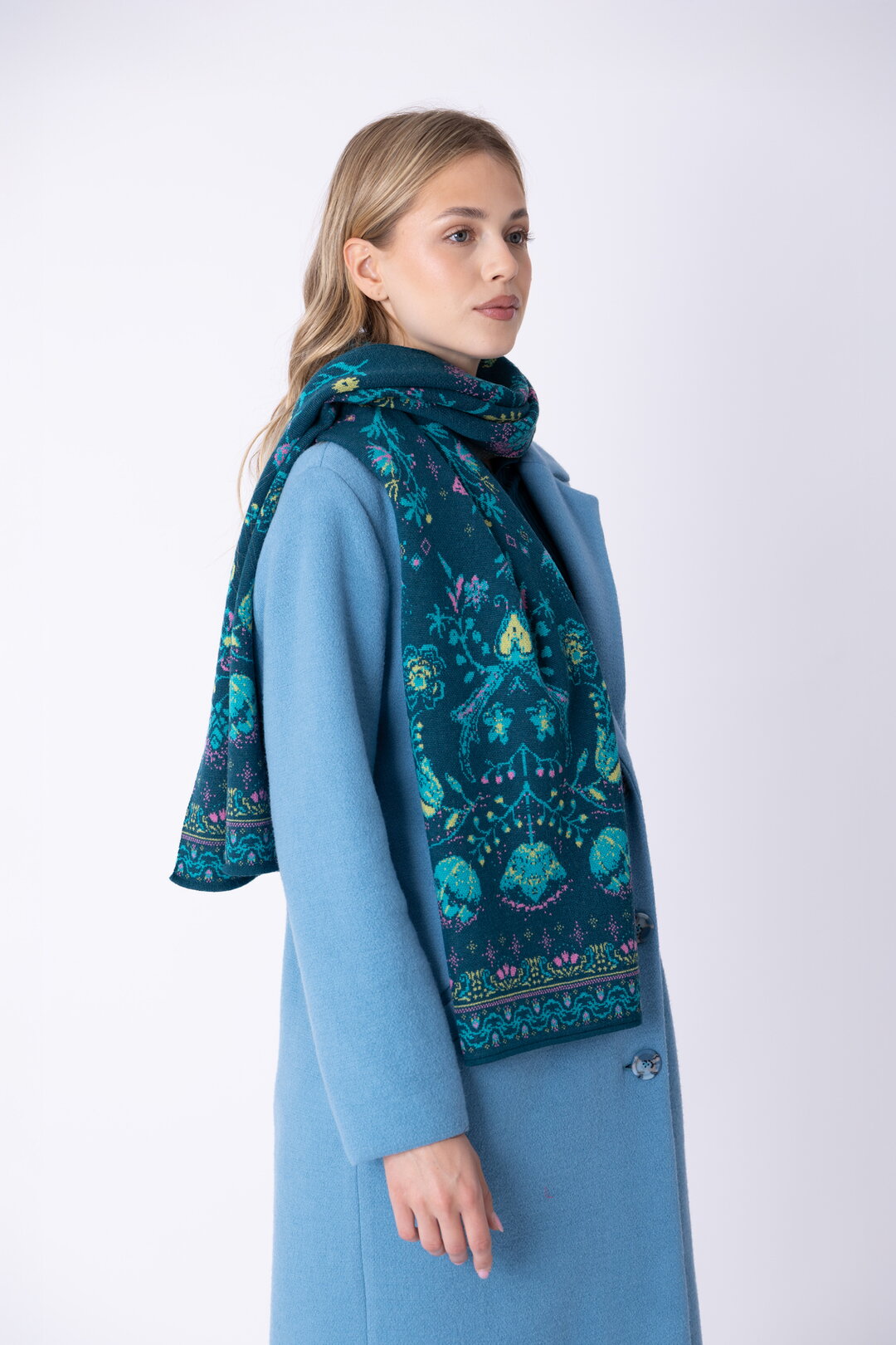 Strick Schal Fika Floral