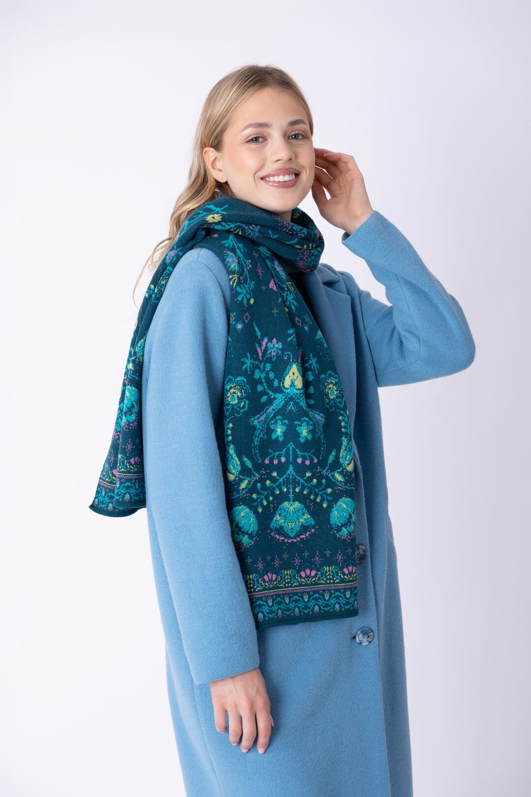 Strick Schal Fika Floral