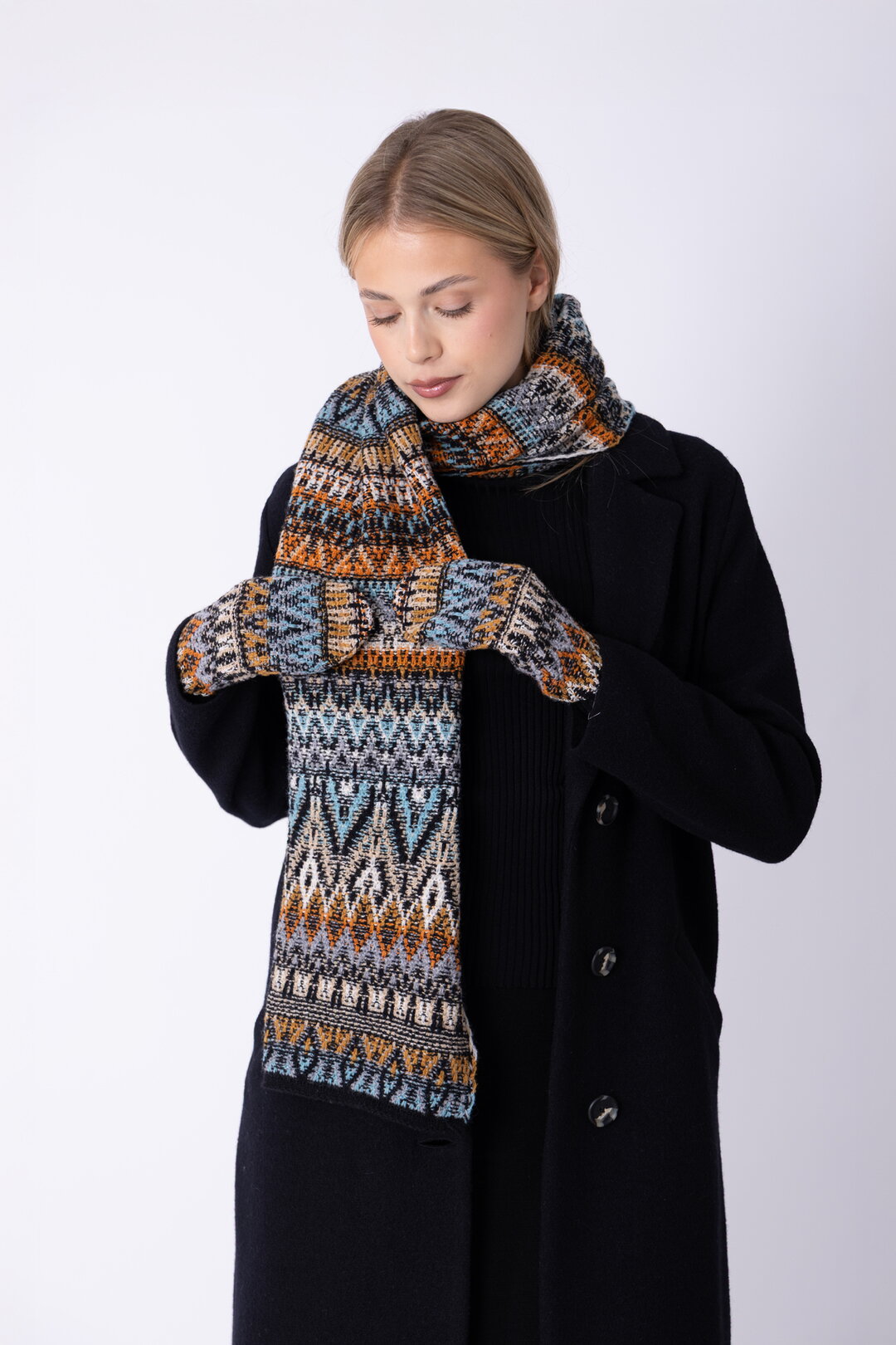 StrickFäustlinge Azulejo Wave