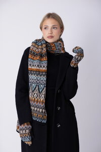 StrickFäustlinge Azulejo Wave