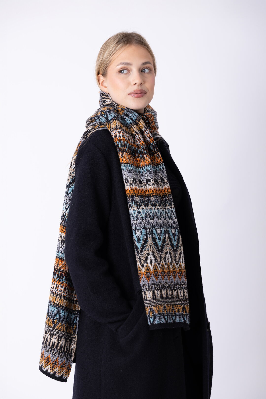 Strickschal Azulejo Wave