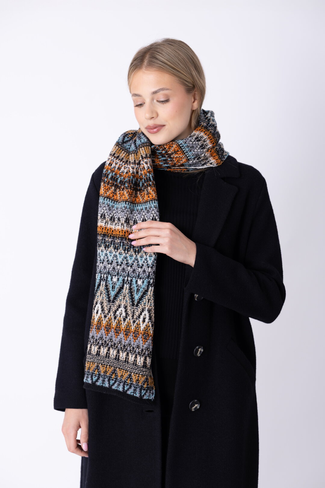 Strickschal Azulejo Wave
