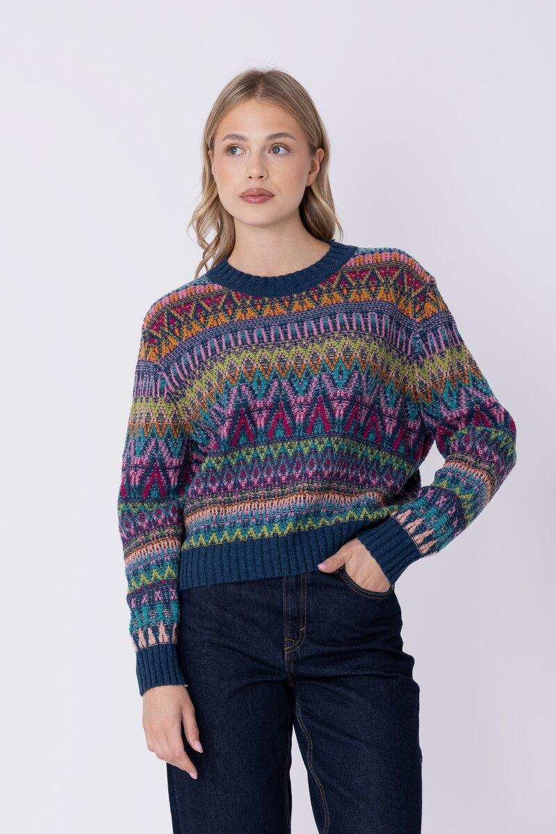 Azulejo Wave Wolle Pullover